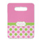 Pink & Green Dots Rectangle Trivet with Handle - FRONT