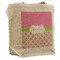 Pink & Green Dots Reusable Cotton Grocery Bag - Single (Personalized)
