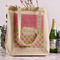 Pink & Green Dots Reusable Cotton Grocery Bag - In Context