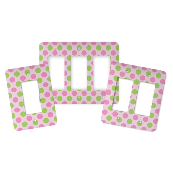 Pink & Green Dots Rocker Light Switch Covers - Parent - ALL VARIATIONS