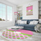 Pink & Green Dots Round Area Rug - IN CONTEXT