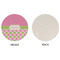 Pink & Green Dots Round Linen Placemats - APPROVAL (single sided)