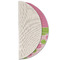 Pink & Green Dots Round Linen Placemats - HALF FOLDED (single sided)