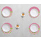 Pink & Green Dots Round Linen Placemats - LIFESTYLE (set of 4)