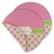 Pink & Green Dots Round Linen Placemats - MAIN (Double-Sided)