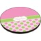 Pink & Green Dots Round Table Top (Angle Shot)