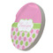 Pink & Green Dots Sandstone Car Coaster - STANDING ANGLE