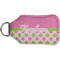 Pink & Green Dots Sanitizer Holder Keychain - Small (Back)