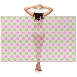 Pink & Green Dots Sheer Sarong