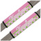 Pink & Green Dots Seat Belt Covers (Set of 2)