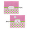 Pink & Green Dots Security Blanket - Front & Back View