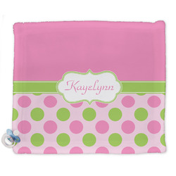Pink & Green Dots Security Blankets - Double Sided (Personalized)