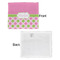 Pink & Green Dots Security Blanket - Front & White Back View