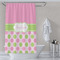 Pink & Green Dots Shower Curtain Lifestyle