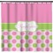 Pink & Green Dots Shower Curtain (Personalized) (Non-Approval)