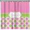 Pink & Green Dots Shower Curtain - Custom Size (Personalized)