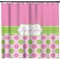 Pink & Green Dots Shower Curtain (Personalized)