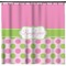 Pink & Green Dots Shower Curtain - 71" x 74" (Personalized)
