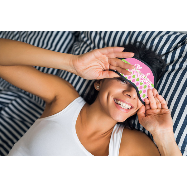 Pink & Green Dots Sleeping Eye Mask - LIFESTYLE