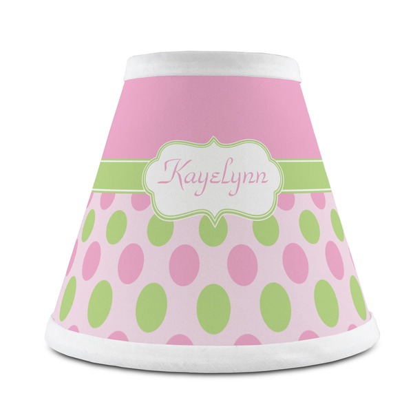 Custom Pink & Green Dots Chandelier Lamp Shade (Personalized)