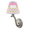 Pink & Green Dots Small Chandelier Lamp - LIFESTYLE (on wall lamp)