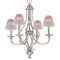 Pink & Green Dots Small Chandelier Shade - LIFESTYLE (on chandelier)