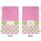 Pink & Green Dots Small Laundry Bag - Front & Back View