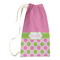 Pink & Green Dots Small Laundry Bag - Front View