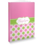 Pink & Green Dots Softbound Notebook - 5.75" x 8" (Personalized)