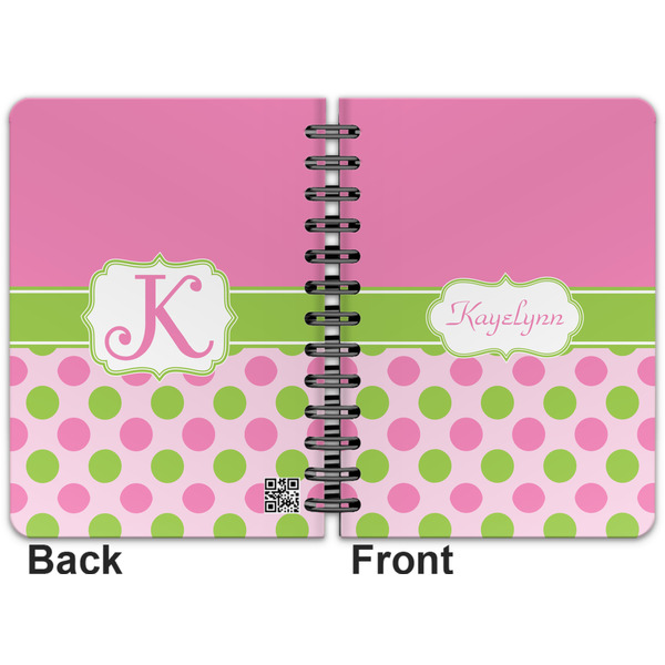 Pink & Green Dots Spiral Journal 5 x 7 - Apvl