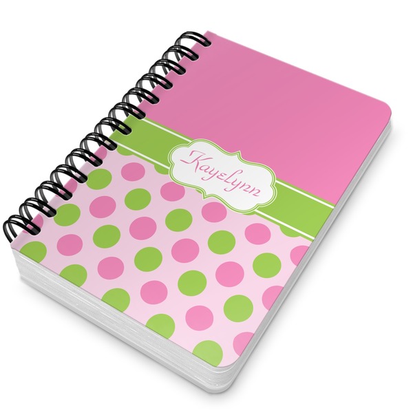 Pink & Green Dots Spiral Journal 5 x 7 - Main