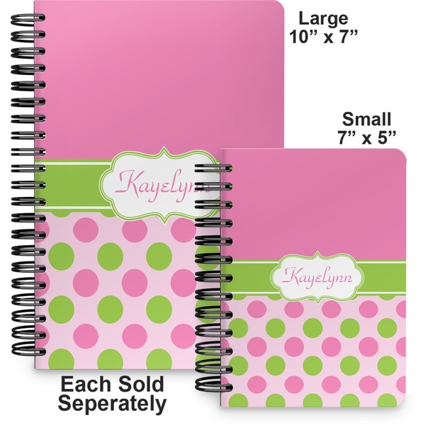 Pink & Green Dots Spiral Journal - Comparison