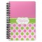 Pink & Green Dots Spiral Journal Large - Front View