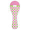 Pink & Green Dots Spoon Rest Trivet - FRONT