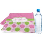 Pink & Green Dots Sports & Fitness Towel (Personalized)