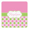Pink & Green Dots Square Decal