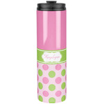 Pink & Green Dots Stainless Steel Skinny Tumbler - 20 oz (Personalized)
