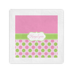 Pink & Green Dots Cocktail Napkins (Personalized)