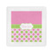 Pink & Green Dots Standard Cocktail Napkins - Front View