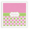Pink & Green Dots Paper Dinner Napkin - Front View