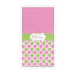 Pink & Green Dots Guest Towels - Full Color - Standard (Personalized)