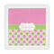Pink & Green Dots Standard Decorative Napkins (Personalized)