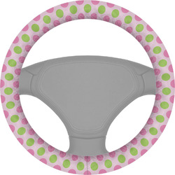 Pink & Green Dots Steering Wheel Cover