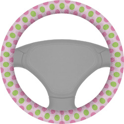 Pink & Green Dots Steering Wheel Cover