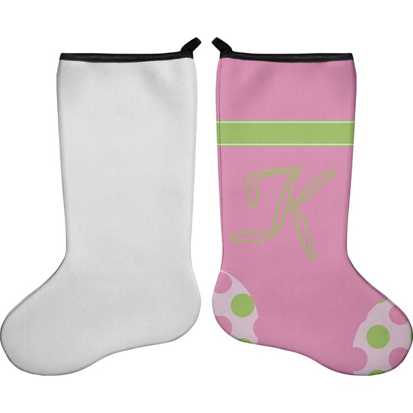Pink & Green Dots Stocking - Single-Sided - Approval