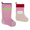 Pink & Green Dots Stockings - Side by Side compare
