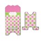 Pink & Green Dots Stylized Phone Stand - Front & Back - Large