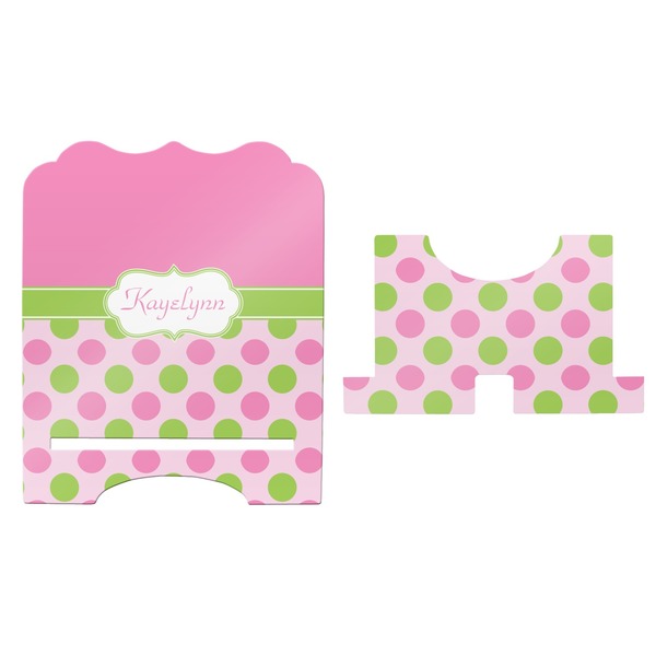 Pink & Green Dots Stylized Tablet Stand - Apvl