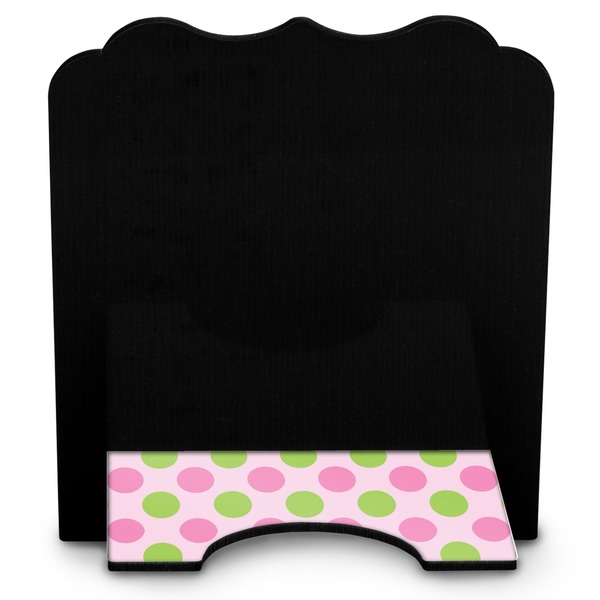 Pink & Green Dots Stylized Tablet Stand - Back