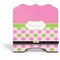 Pink & Green Dots Stylized Tablet Stand - Front without iPad
